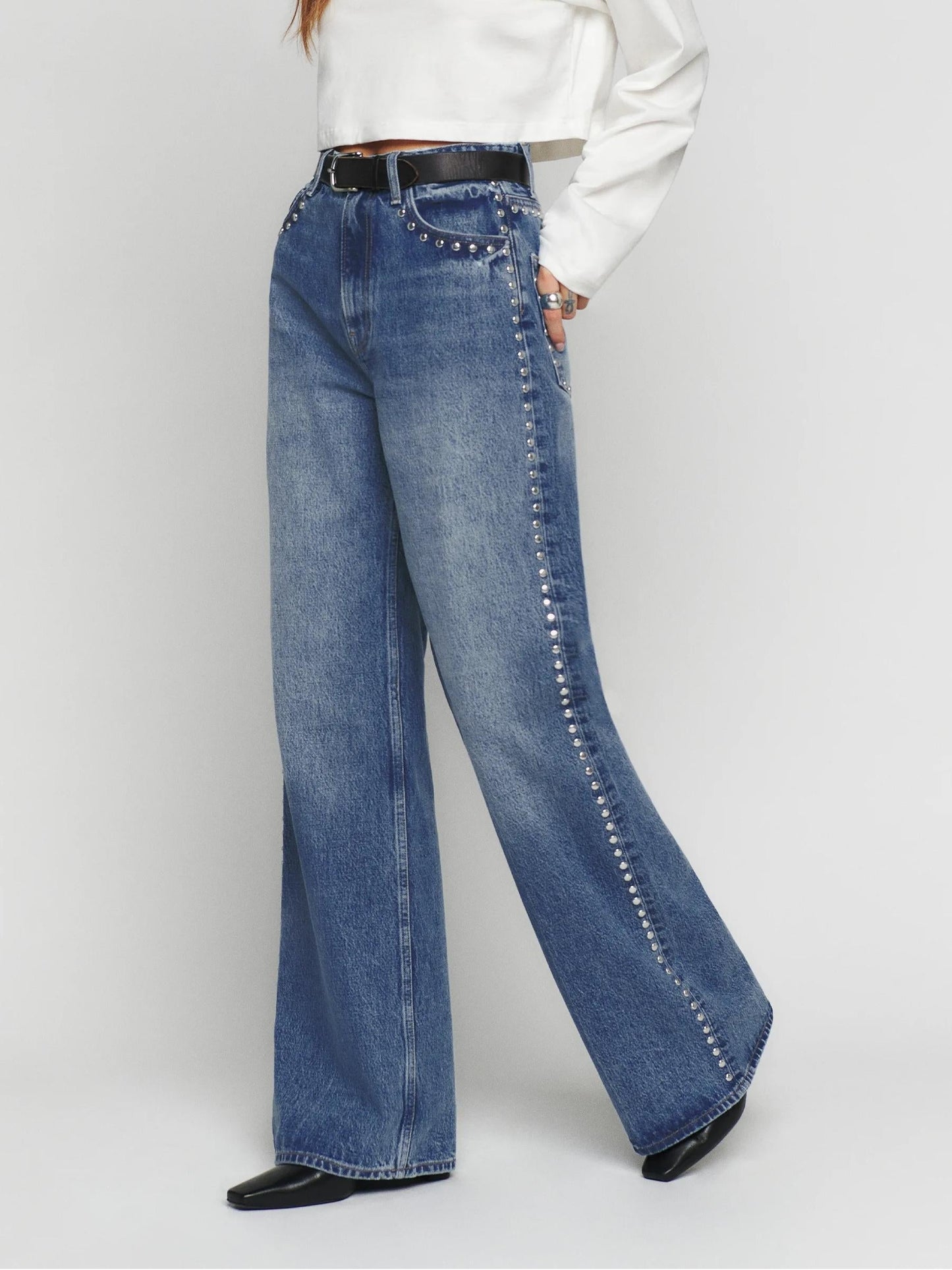 Calima | Weite Hoch taillierte Jeans