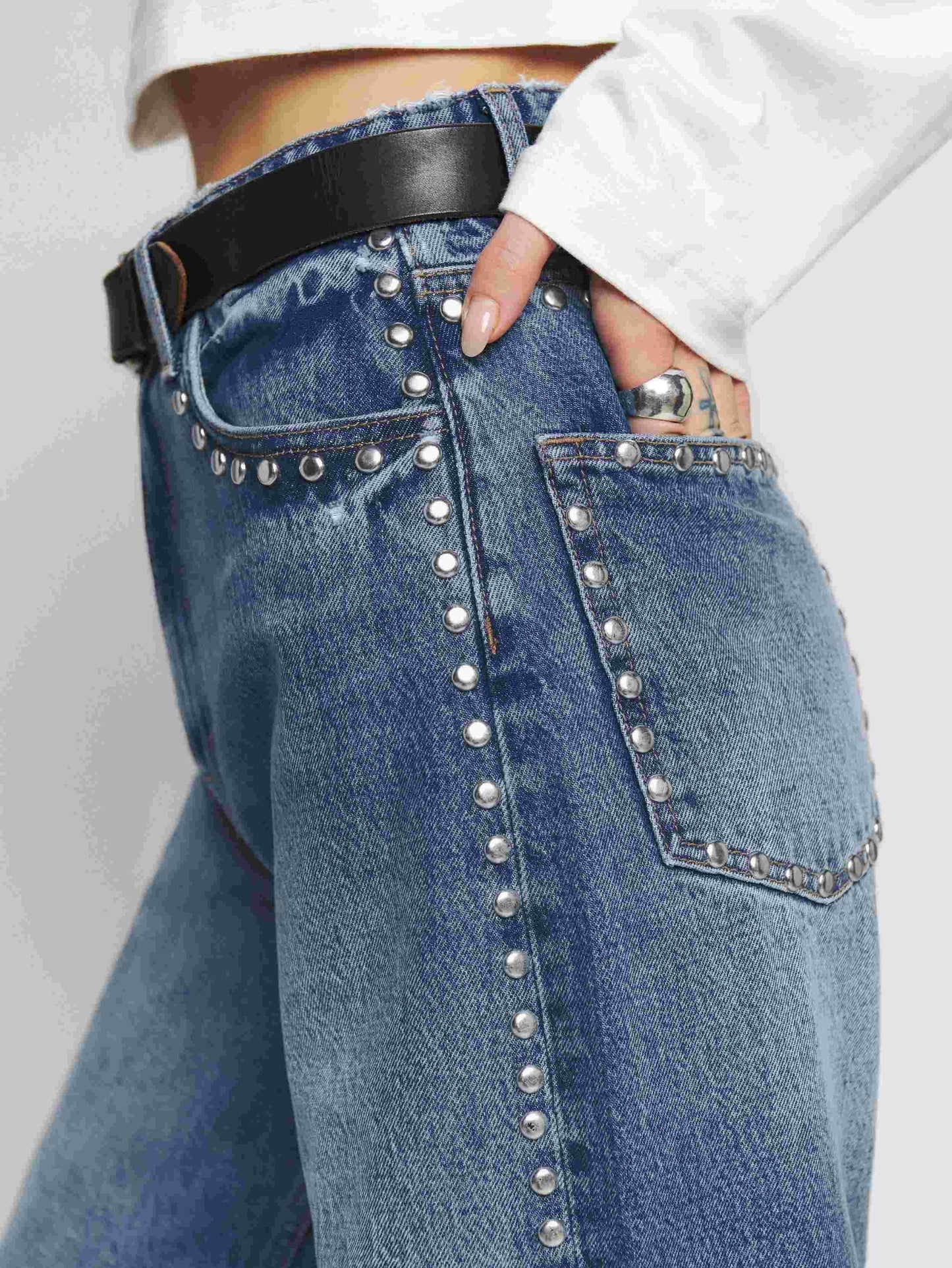Calima | Weite Hoch taillierte Jeans