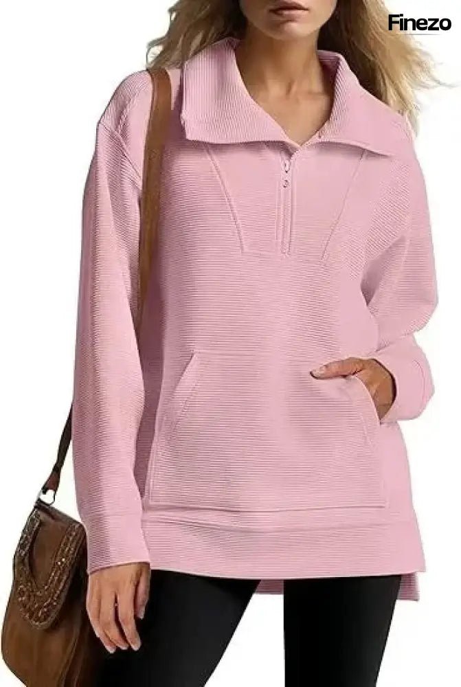 Flora™ | Oversized Zip - Pullover Sweater | 1+1 GRATIS - Finezo.de