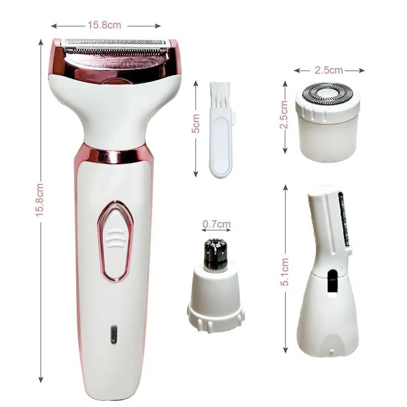 Silk Shave Pro™ | Elektrischer 4 - in - 1 - Rasierer für Frauen - Finezo.de