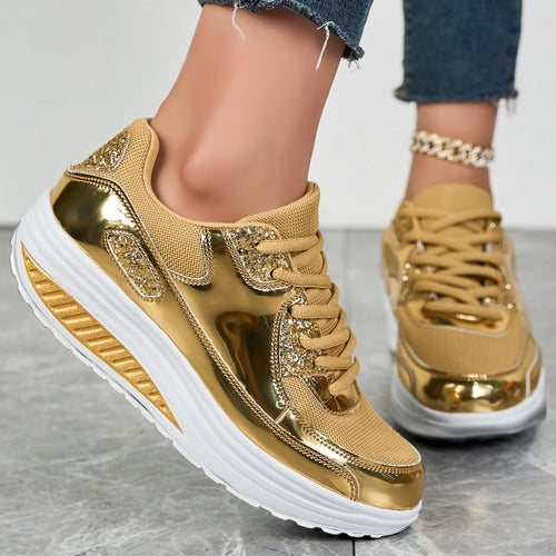 Skylar™ | Damen Trendy Lässige Funkelnde Stil Flache Sportschuhe | 50% RABATT - Finezo.de