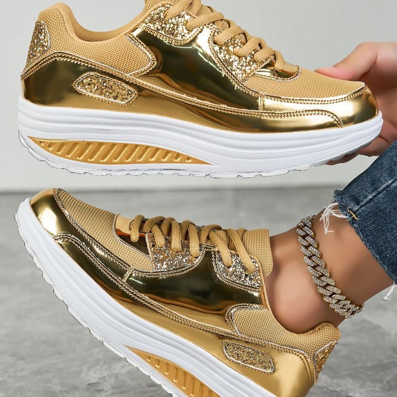 Skylar™ | Damen Trendy Lässige Funkelnde Stil Flache Sportschuhe | 50% RABATT - Finezo.de