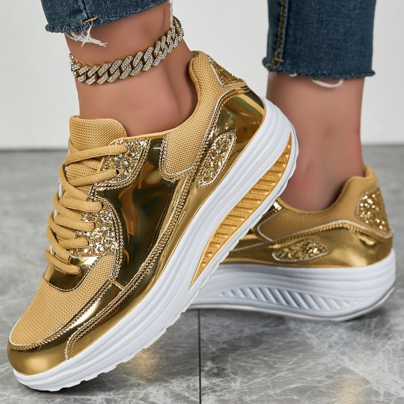Skylar™ | Damen Trendy Lässige Funkelnde Stil Flache Sportschuhe | 50% RABATT - Finezo.de