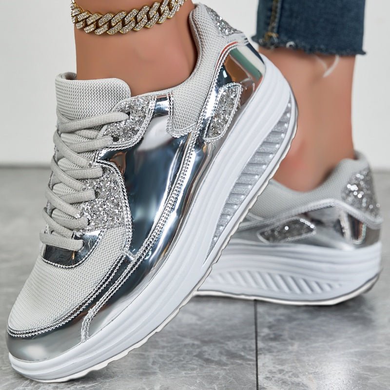 Skylar™ | Damen Trendy Lässige Funkelnde Stil Flache Sportschuhe | 50% RABATT - Finezo.de
