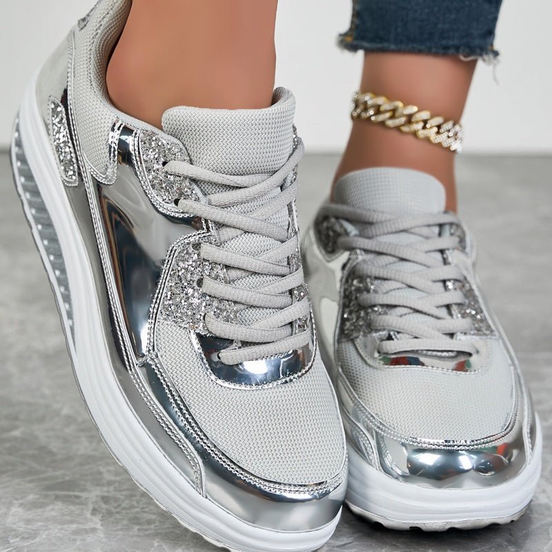 Skylar™ | Damen Trendy Lässige Funkelnde Stil Flache Sportschuhe | 50% RABATT - Finezo.de