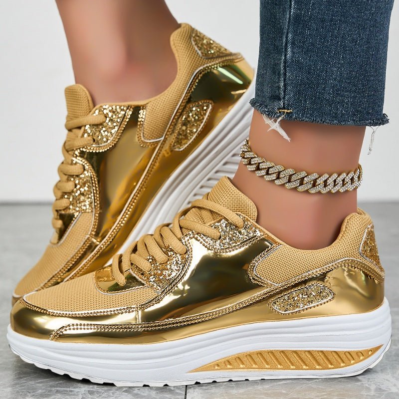 Skylar™ | Damen Trendy Lässige Funkelnde Stil Flache Sportschuhe | 50% RABATT - Finezo.de