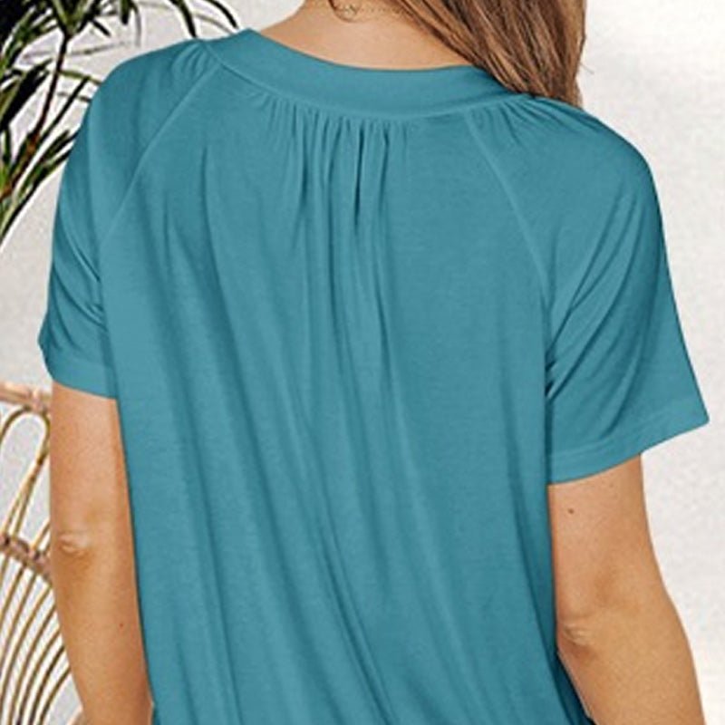 Cindy™ | Damen Casual Falten - T-Shirt | 50% RABATT - Finezo.de