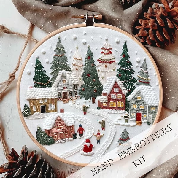 MerryStitch™ | Handgemaakte Weihnachts - Stickset für Anfänger - Finezo.de