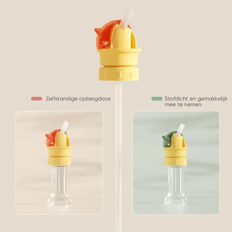EasySip™ | Wiederverwendbare Kinder - Trinkwasserflasche mit Strohhalm | 1+1 GRATIS - Finezo.de