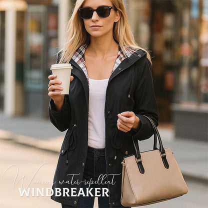 Clara | Eleganter, wasserabweisender Damenmantel mit edlem Karofutter - Finezo.de