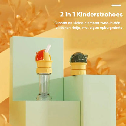 EasySip™ | Wiederverwendbare Kinder - Trinkwasserflasche mit Strohhalm | 1+1 GRATIS - Finezo.de