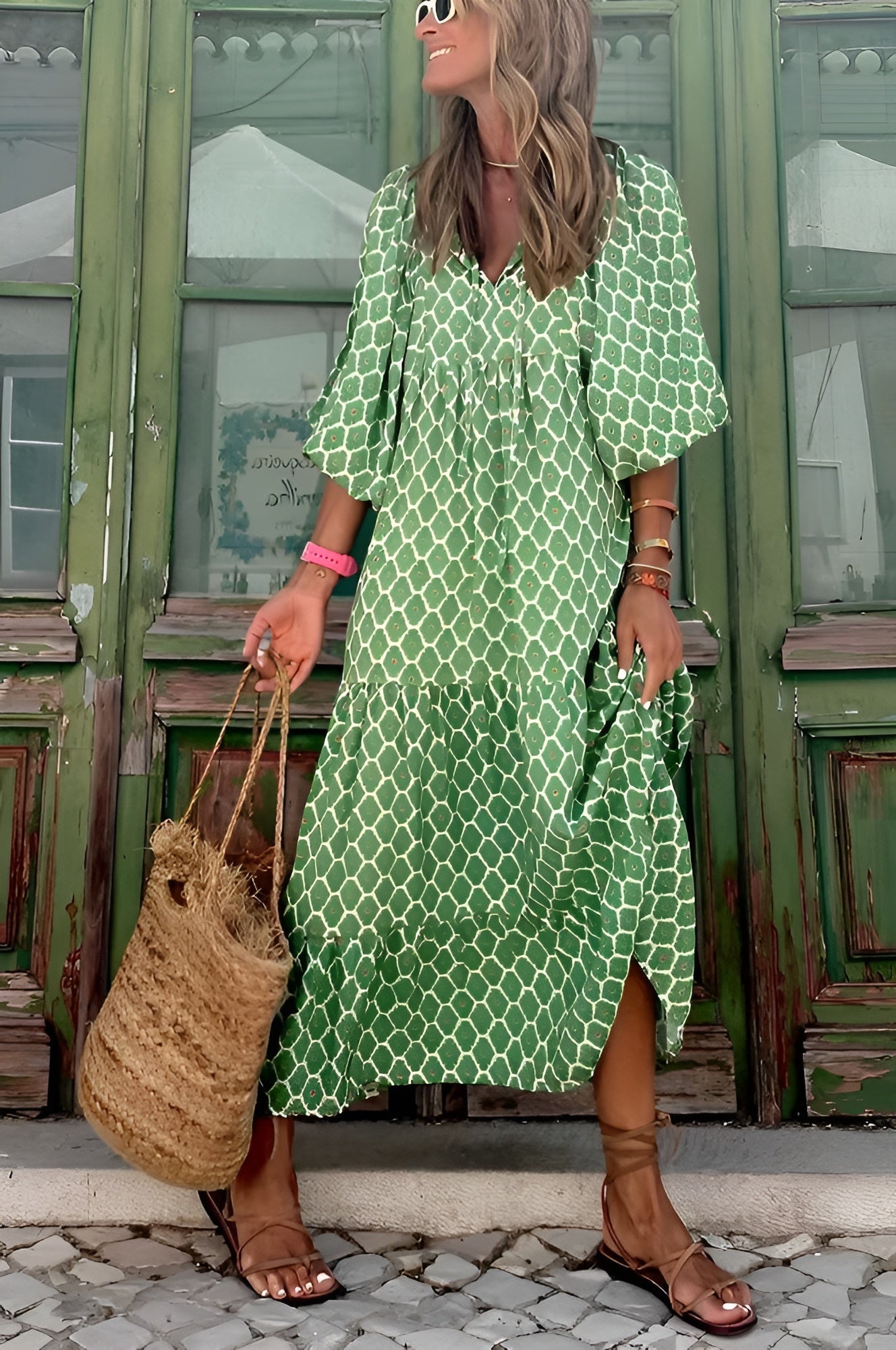 Amy™ | Casual Boho Bedrukte Maxi Jurk | 50% RABATT - Finezo.de