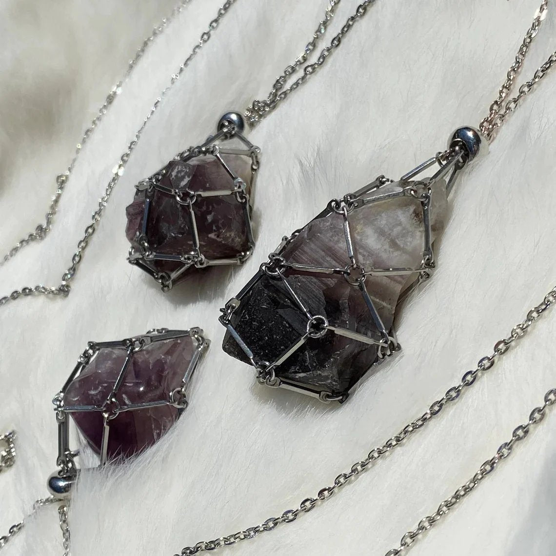Gemlange™ | Verstelbare Kristallen Stenen Houder Ketting - Finezo.de