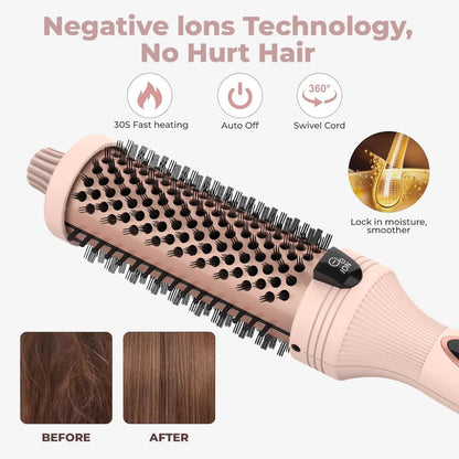 GlamAir™ | 3 - in - 1 Pro Negative Ion Zwei PTC Heizdecken Wärmbürste - Finezo.de