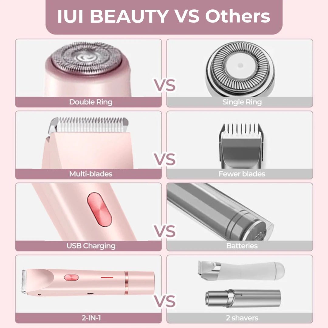 Nuvé™ | 2 in 1 Schmerzfreier Bikini - und Gesichts - Haartrimmer - Finezo.de