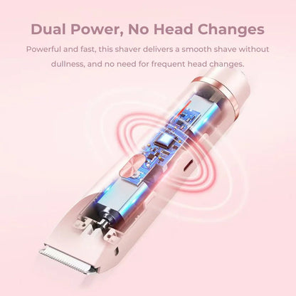 Nuvé™ | 2 in 1 Schmerzfreier Bikini - und Gesichts - Haartrimmer - Finezo.de