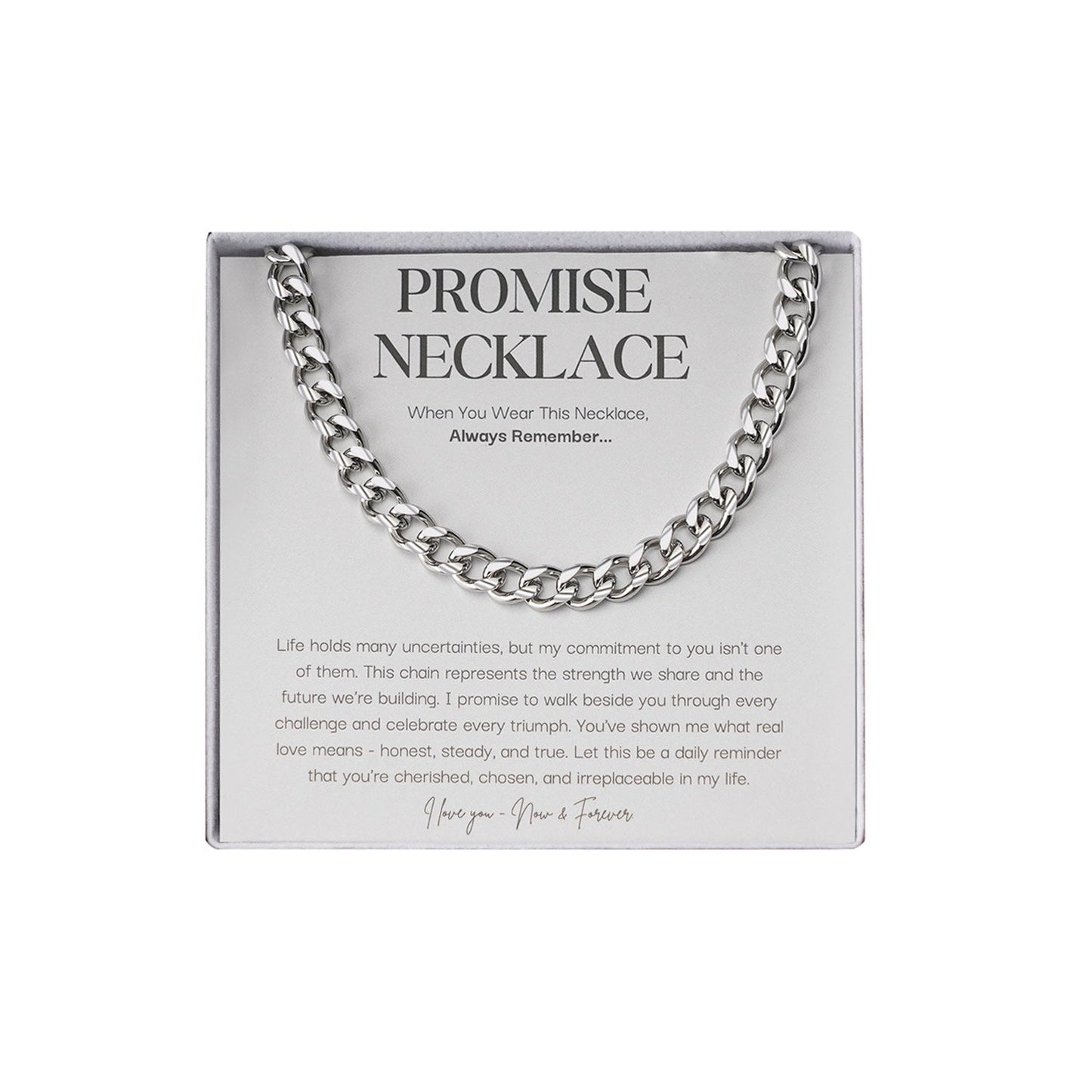 Prom™ | Silberne Versprechen Halskette - Finezo.de