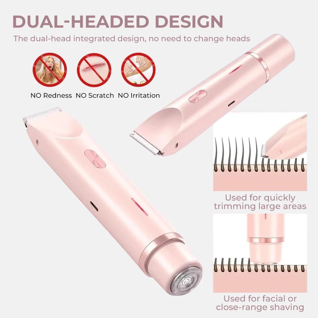 Nuvé™ | 2 in 1 Schmerzfreier Bikini - und Gesichts - Haartrimmer - Finezo.de