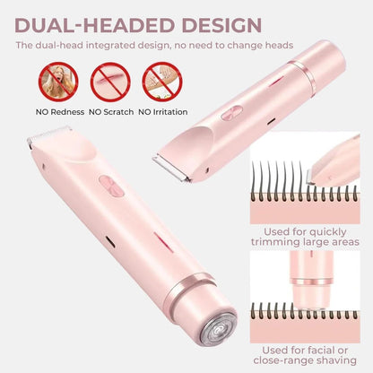 Nuvé™ | 2 in 1 Schmerzfreier Bikini - und Gesichts - Haartrimmer - Finezo.de