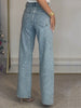 Lola | Hoge Taille Diamanté Rechte Jeans - Finezo.de