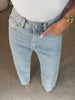 Lola | Hoge Taille Diamanté Rechte Jeans - Finezo.de