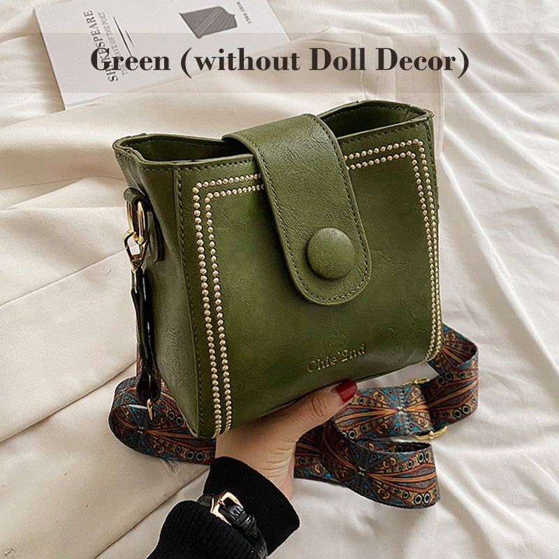Rosa™ | Vintage Fashion Bag with Adjustable Wider Shoulder Strap | 505 RABATT