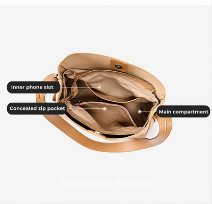 Finezo - Damen Leder - Umhängetasche im Oversized Bucket - Design - Finezo.de