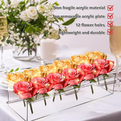 Leavess™ | Klare Blumenvase aus Acryl | 50% RABATT - Finezo.de
