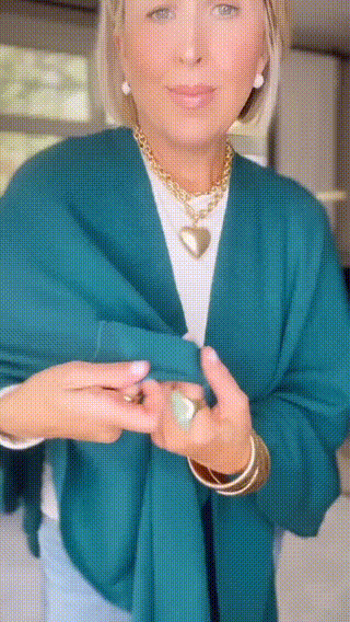 Elegante Schal-Wraps Weicher Poncho-Pullover - Edles Grau