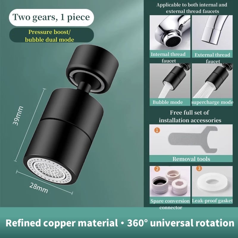 Flextap™ | Küchenwaschtischarmatur universell spritzwassergeschützt Waschartefakt Universalkombination - Finezo.de