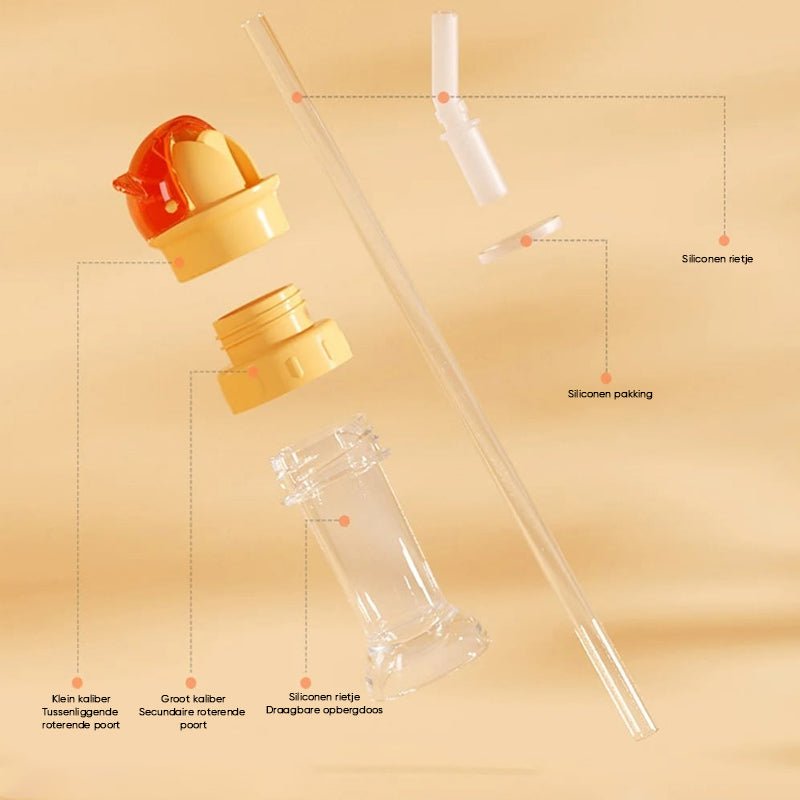 EasySip™ | Wiederverwendbare Kinder - Trinkwasserflasche mit Strohhalm | 1+1 GRATIS - Finezo.de