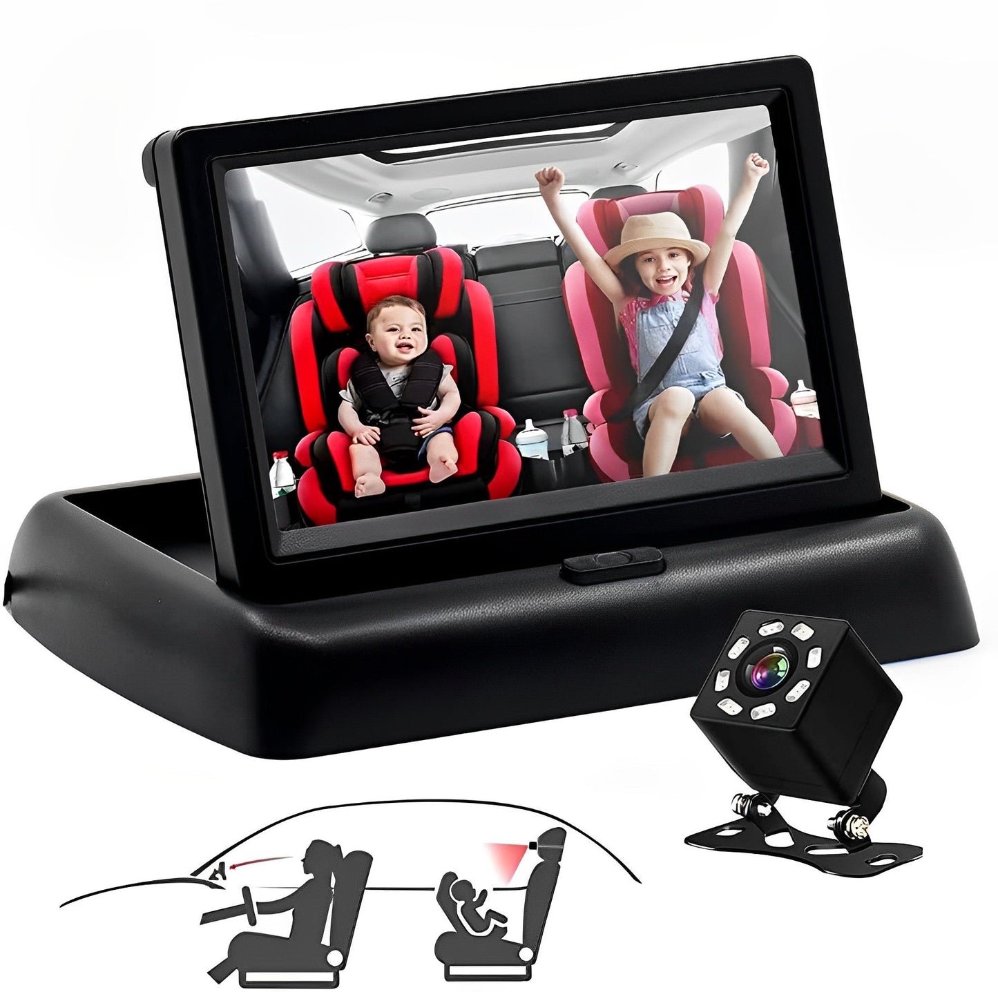 BabyCar ™| Premium Autokindersicherheitskamera - Finezo.de
