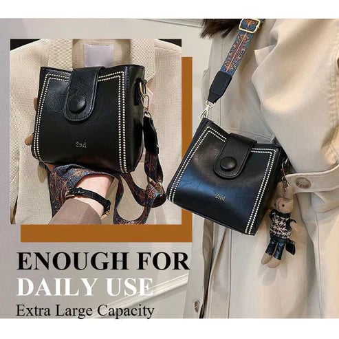 Rosa™ | Vintage Fashion Bag with Adjustable Wider Shoulder Strap | 505 RABATT