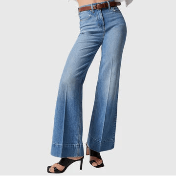 Aliane™ | Hohe Weite Bein Jeanshose - Finezo.de