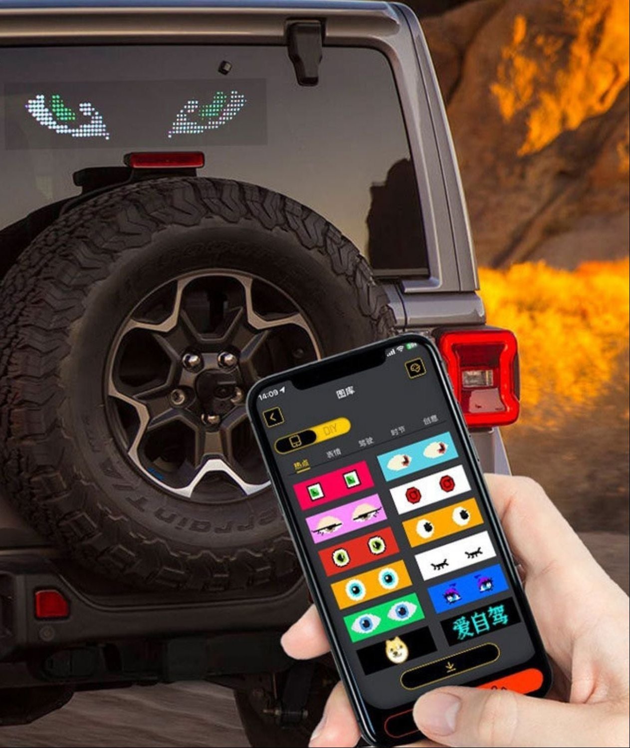 FlexLed™ | Flexibles, Wasserdichtes Auto - Werbebildschirm - Finezo.de