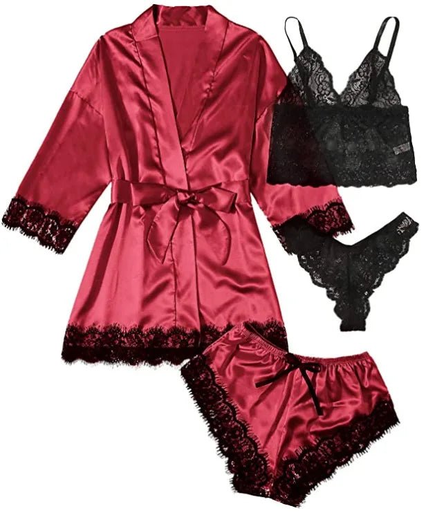 Finezo - Satinpyjama - Set - Finezo.de