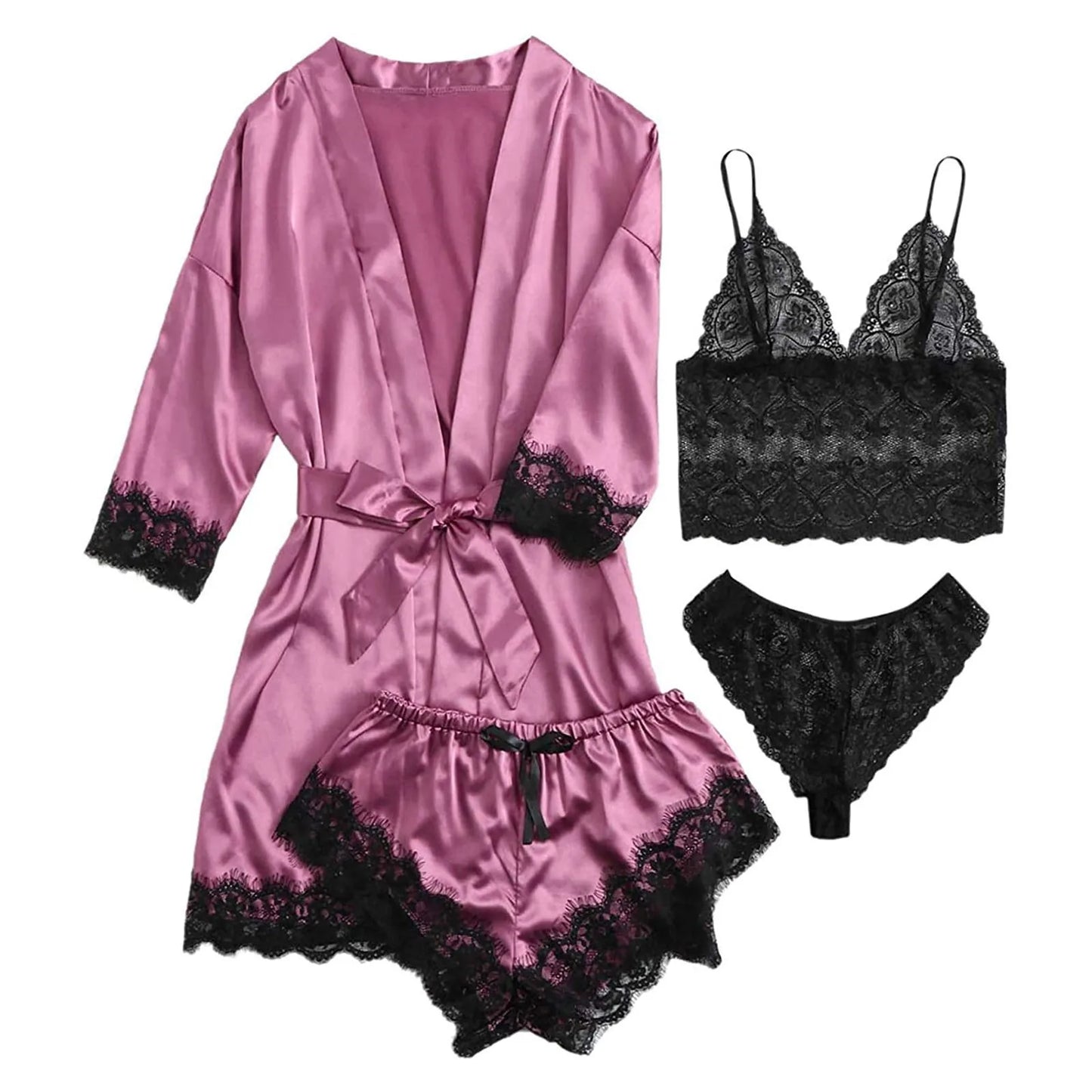 Finezo - Satinpyjama - Set - Finezo.de