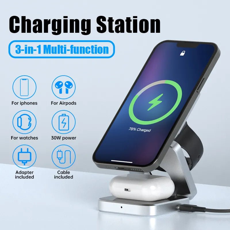 MultichargePro™ | Faltbare 3 - in - 1 Ladestation | 50 % RABATT - Finezo.de