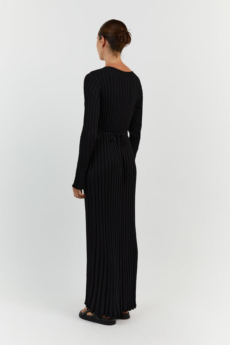 Mary™ | Gestricktes Midi-Kleid mit V-Ausschnitt | 50% RABATT