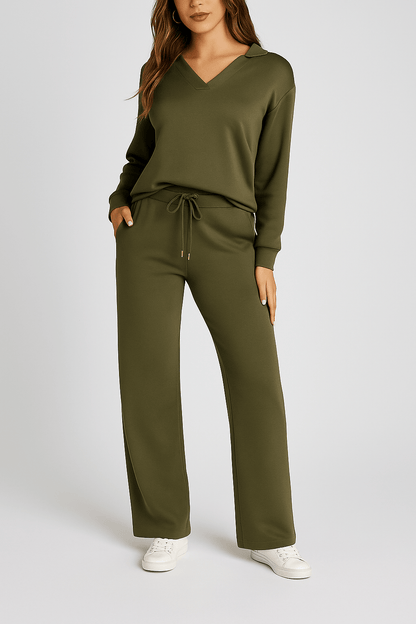 Norella™ | Zweiteiliges Lounge - Set mit Kragen - 50% RABATT - Finezo.de