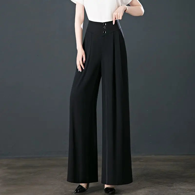 Finezo - Taillierte Hose mit weitem Bein