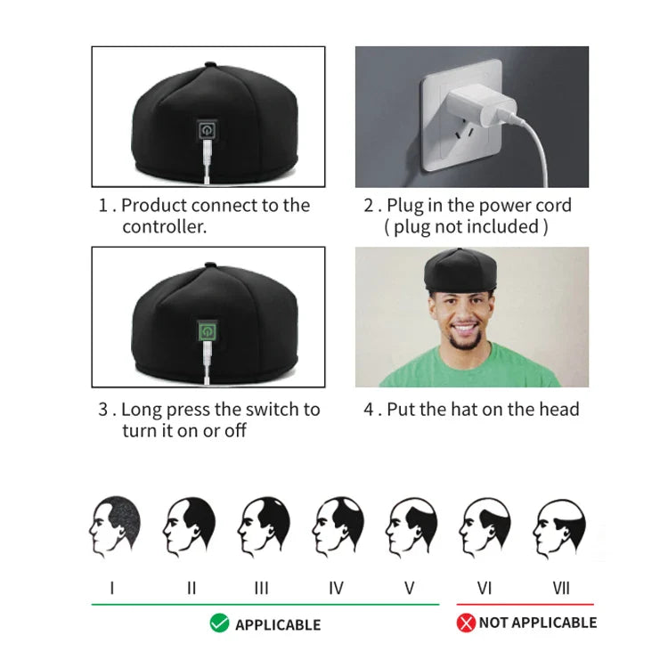 GrowHat™ | Red Light Hair Growth Cap | 50% RABATT