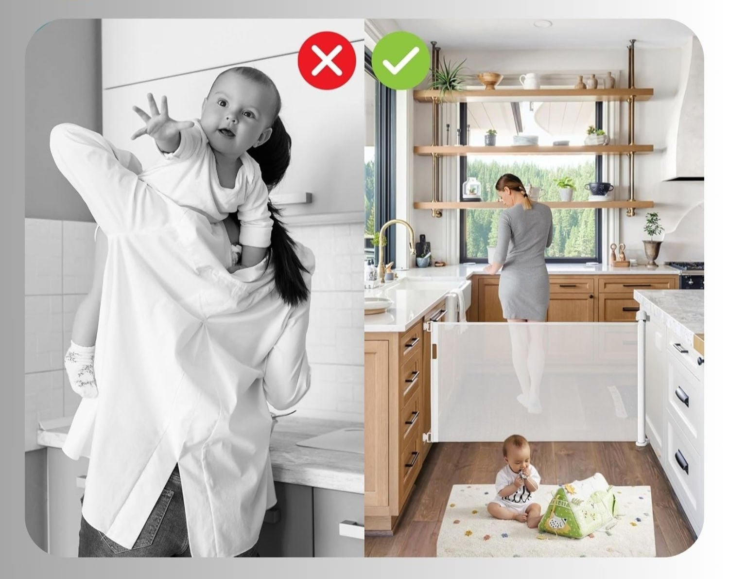 BabyGate™ | Zusammenklappbares Tor | Verstellbares Treppenschutzgitter - Finezo.de