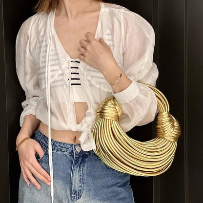 Evelina | Goldene Luxushandtasche