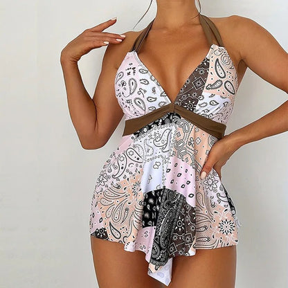 Selina™ | bedruckte tiefe V - Ausschnitt Strandkleidung | 50% RABATT - Finezo.de