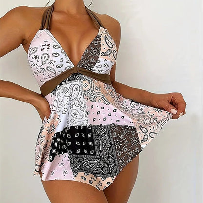 Selina™ | bedruckte tiefe V - Ausschnitt Strandkleidung | 50% RABATT - Finezo.de