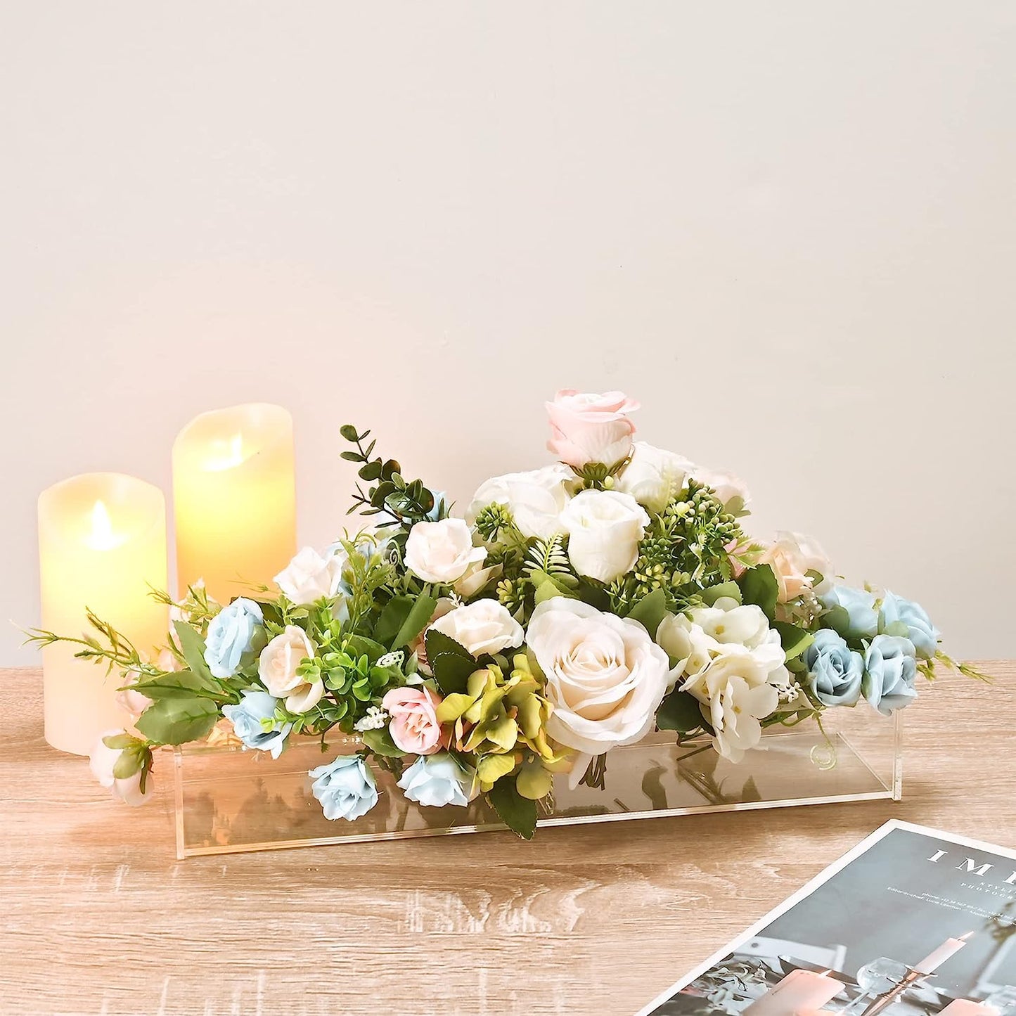 Leavess™ | Klare Blumenvase aus Acryl | 50% RABATT - Finezo.de