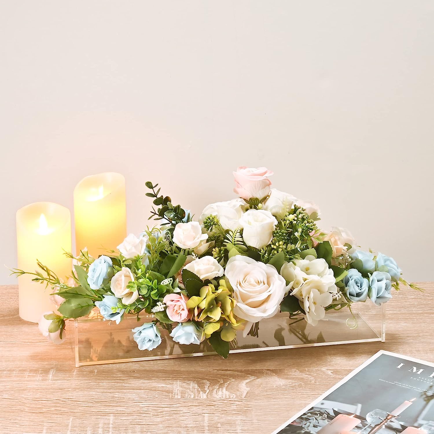 Leavess™ | Klare Blumenvase aus Acryl | 50% RABATT - Finezo.de