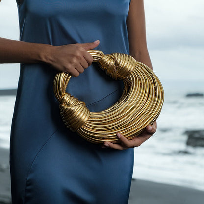 Evelina | Goldene Luxushandtasche