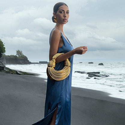 Evelina | Goldene Luxushandtasche